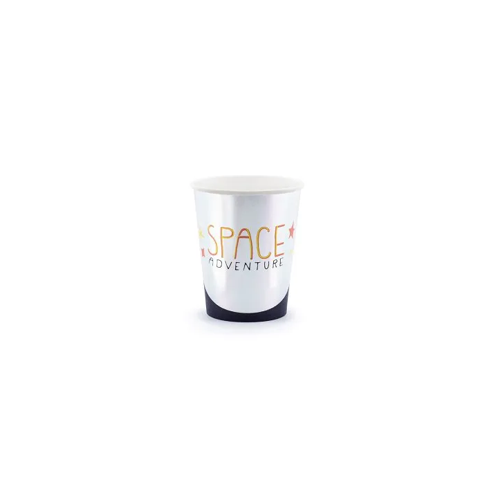 Vienkartiniai puodeliai "Space party" 200ml 6vnt kosmonautui