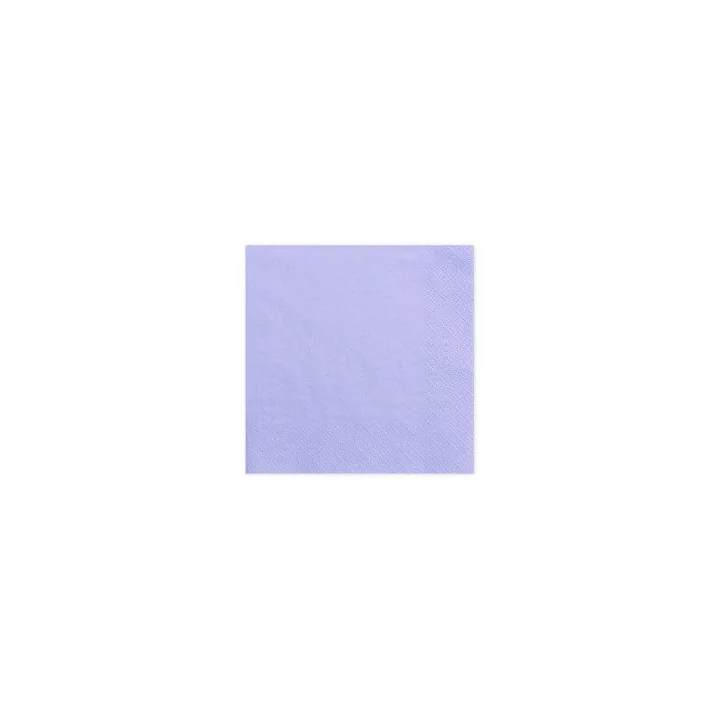 Servetėlės 3 sluoksnių violetinės 33 & 33 cm 20 vnt šventėms