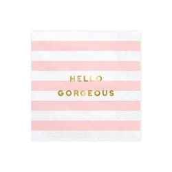 Servetėlės 3 sluoksnių Hello gorgeous 33&33cm 20vnt šventėms