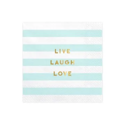 Servetėlės 3 sluoksnių "Live laugh love" 33&33cm 20 vnt pigu