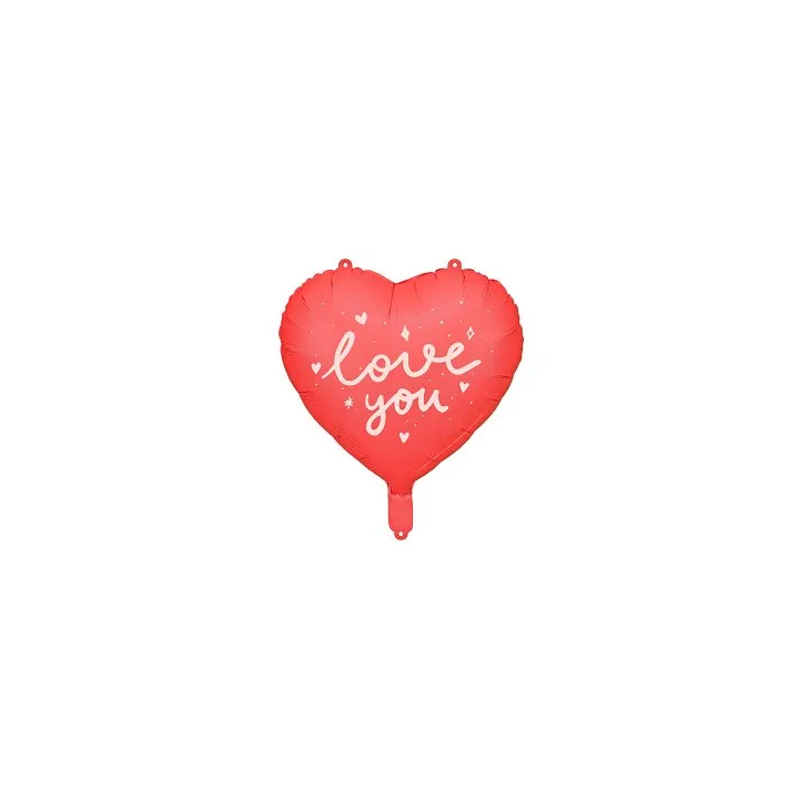 Folinis balionas "Love you" 45 cm meilės dienai heliu ar oru