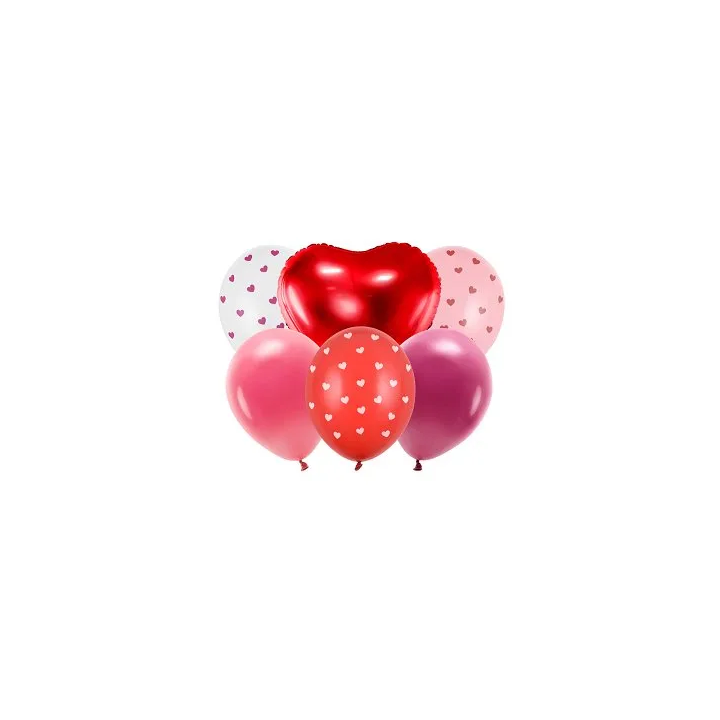 Balionų rinkinys "Be mine valentine" 6vnt meilės dienai pigu