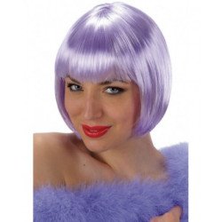 Trumpas violetinis perukas „Lovely“ | Vakarėlio aksesuaras