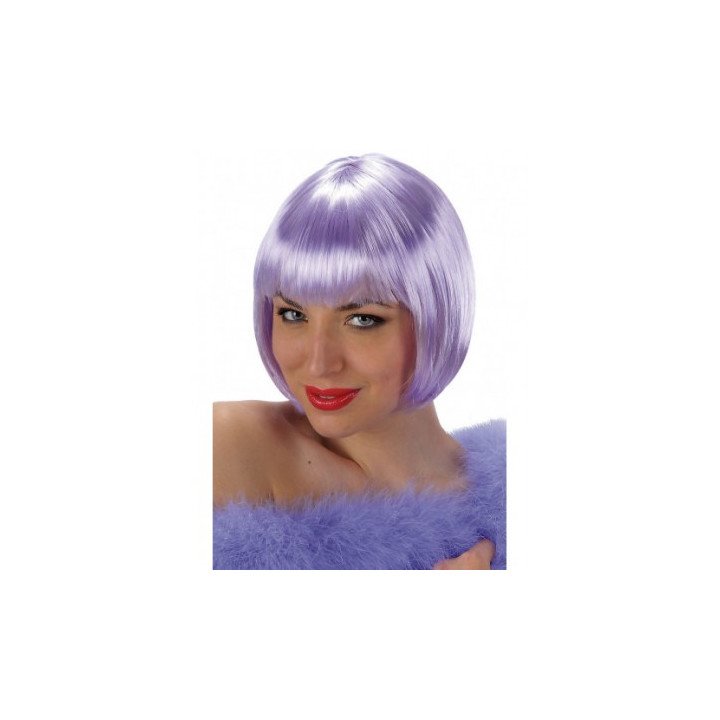 Trumpas violetinis perukas „Lovely“ | Vakarėlio aksesuaras