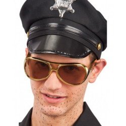Auksiniai policininko akiniai | Kostiumo aksesuaras