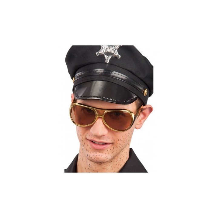 Auksiniai policininko akiniai | Kostiumo aksesuaras