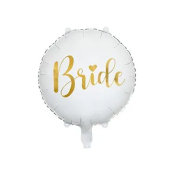 Folinis balionas "Bride" 45cm mergvakariui heliu ar oru pigu