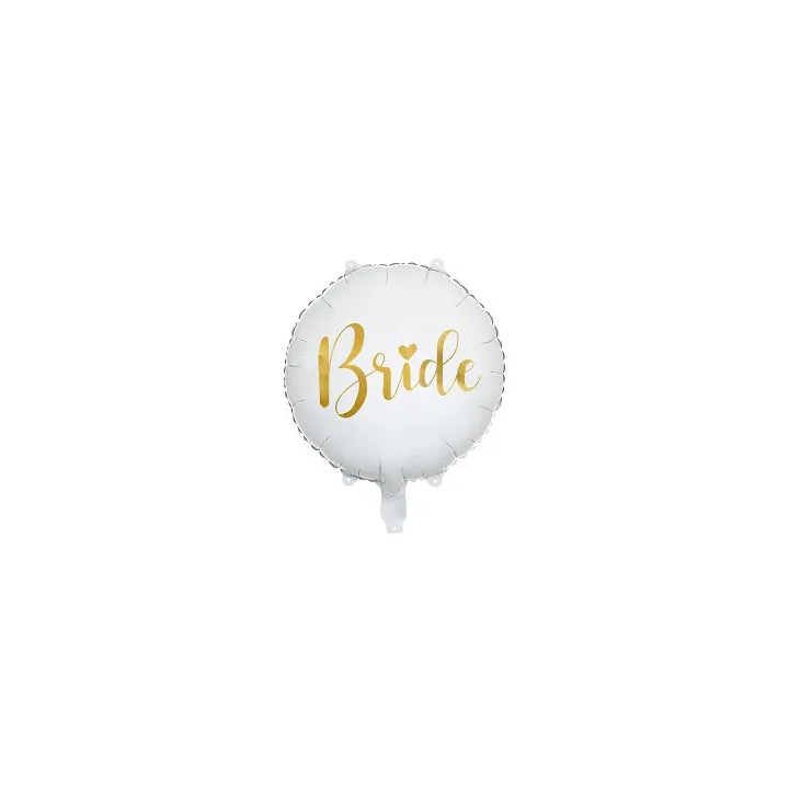 Folinis balionas "Bride" 45cm mergvakariui heliu ar oru pigu