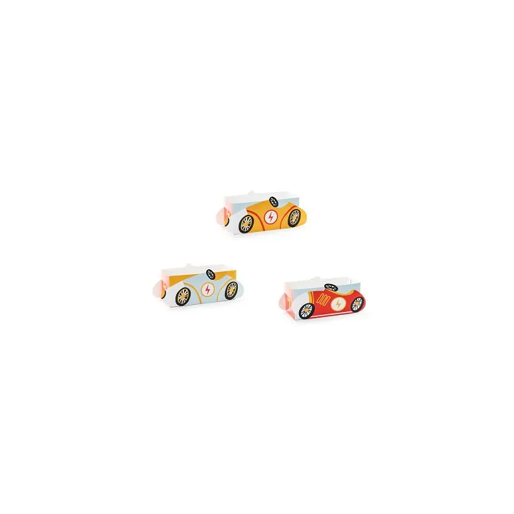 Dėžutės užkandžiam "Cars" 3 vnt linksmam vaikų gimtadieniui