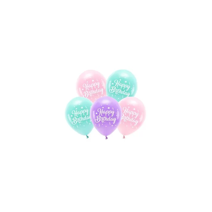 Balionų rinkinys "Happy Birthday 1 " 26cm 5 vnt gimtadieniui