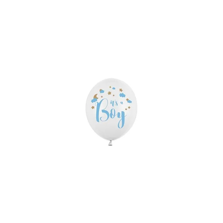 Balionai "Its a boy" 30 cm 6 vnt šventėms papuošti Arlekina.