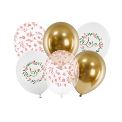 Balionų rinkinys "Love" 30cm 6vnt meilės šventei Arlekina.lt