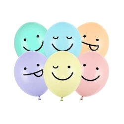 Balionų rinkinys "Smile" 30 cm 6 vnt linksmai nuotaikai pigu
