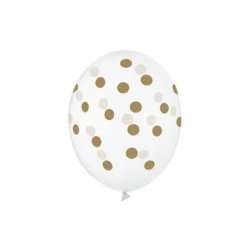Balionai gumos spalvos "Dots" 30 cm 6 vnt šventės papuošimui