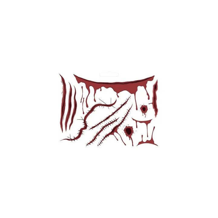 Tattoo rinkinukas "Kraujas" 13 vnt helovino atributika pigu.