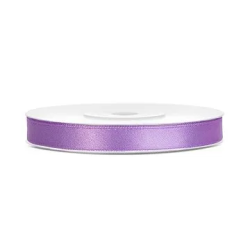 Juostelė satino 6mm / 25m violetinė puošimui dovanoms pakuoti