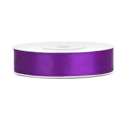Juostelė satino 12mm / 25m tamsiai violetinė dovanų pakavimui