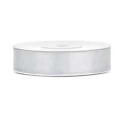 Juostelė satino 12 mm / 25 m pilka dovanų pakavimui puošimui