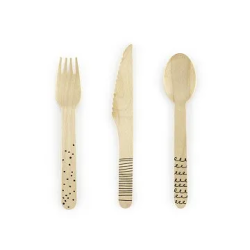 Mediniai įrankiai su ornamentais komplektas 16cm po 6vn pigu