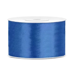 Juostelė satino 38 mm / 25 m mėlyna puošimui dovanoms pakuoti