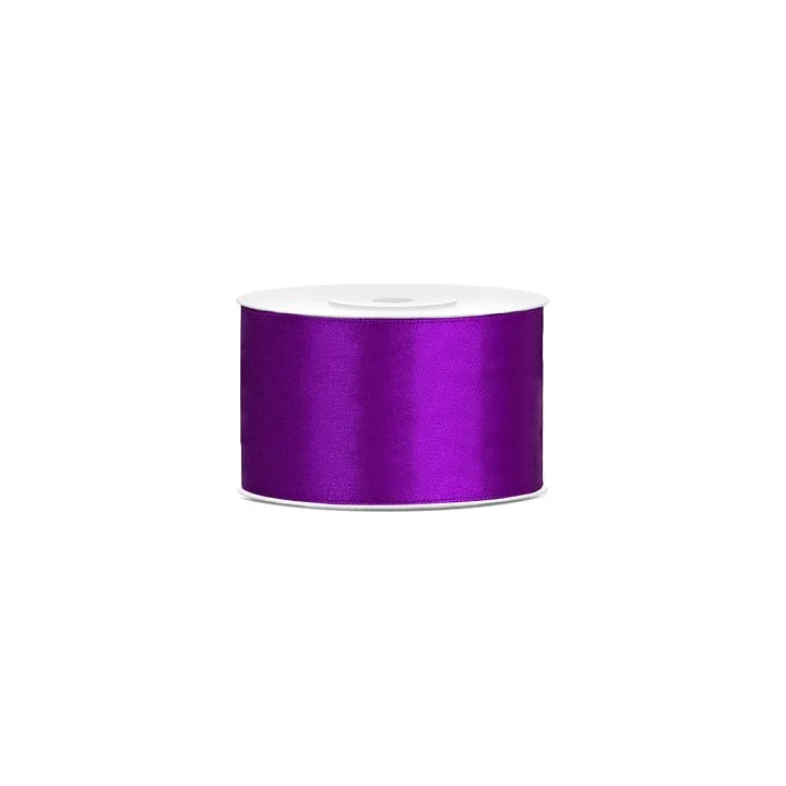 Juostelė satino 38mm/ 25m tamsiai violetinė puošimui dovanoms