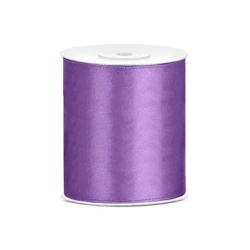 Juostelė satino 100 mm/25 m violetinė pakavimui puošimui pigu