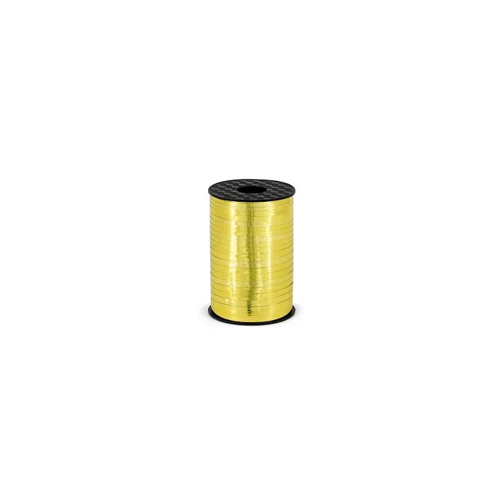 Juostelė balionams auksinė blizganti 5 mm/225m dovanoms pigu