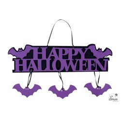 Pakabinama durų lentelė "Happy Halloween" helovino vakarui