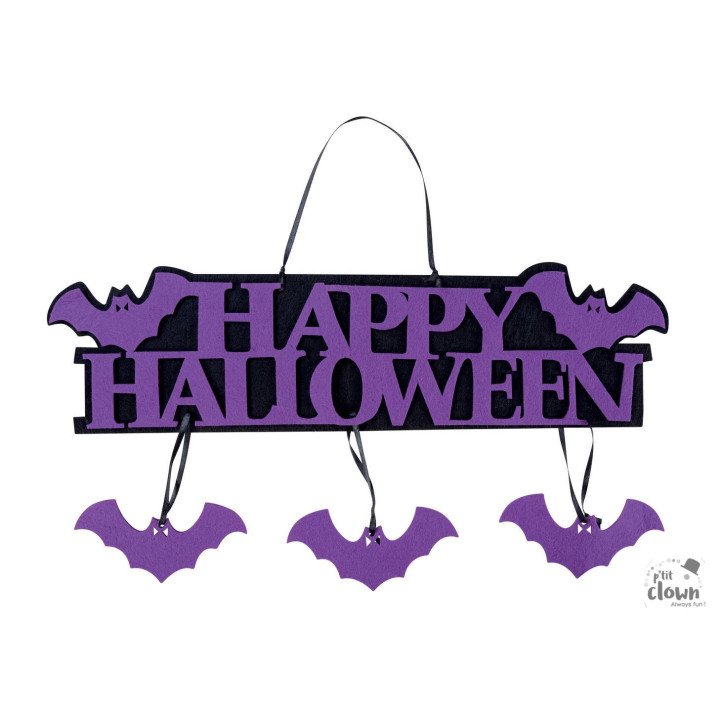 Pakabinama durų lentelė "Happy Halloween" helovino vakarui