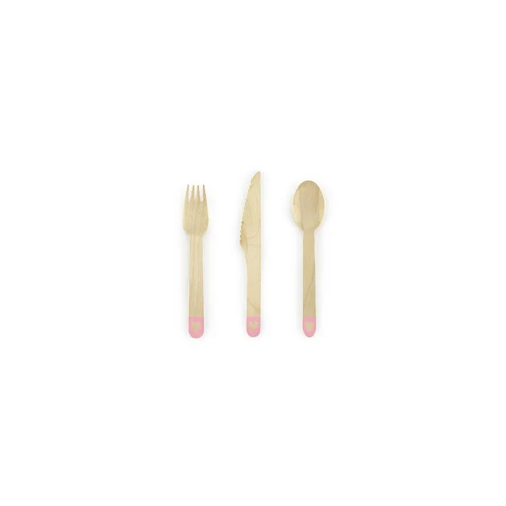 Mediniai įrankiai su širdelėmis komplektas 16cm po 6vnt pigu