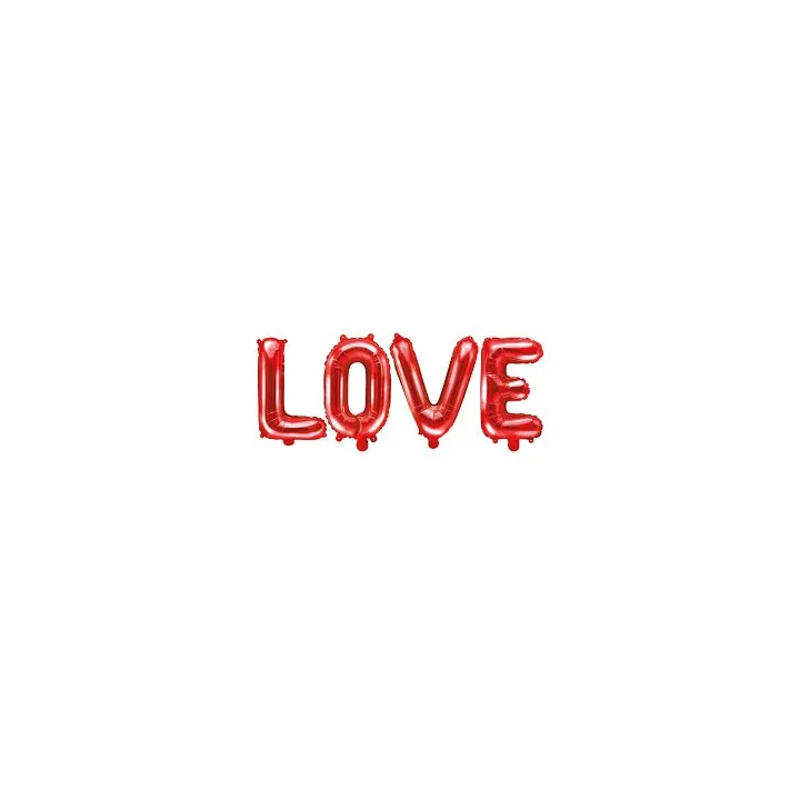 Foliniai balionai raidės "LOVE" raudoni 140*35 cm šventiniai