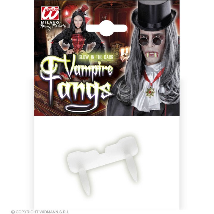 Vampyro dantys šviečiantys tamsoje helovino atributika pigu.