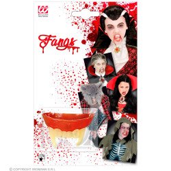 Vampyro dantys 1 vnt - helovino šventės atributika Arlekina.