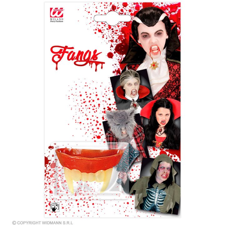 Vampyro dantys 1 vnt - helovino šventės atributika Arlekina.
