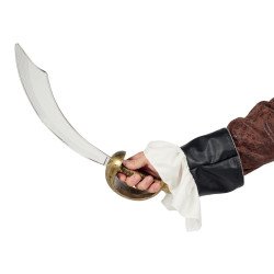 Pirato plastikinis kardas 45 cm piratų vakarėliui tematikai