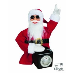 DJ kalėdų senis su muzika ir judesiu 30 cm puiki dovana pigu