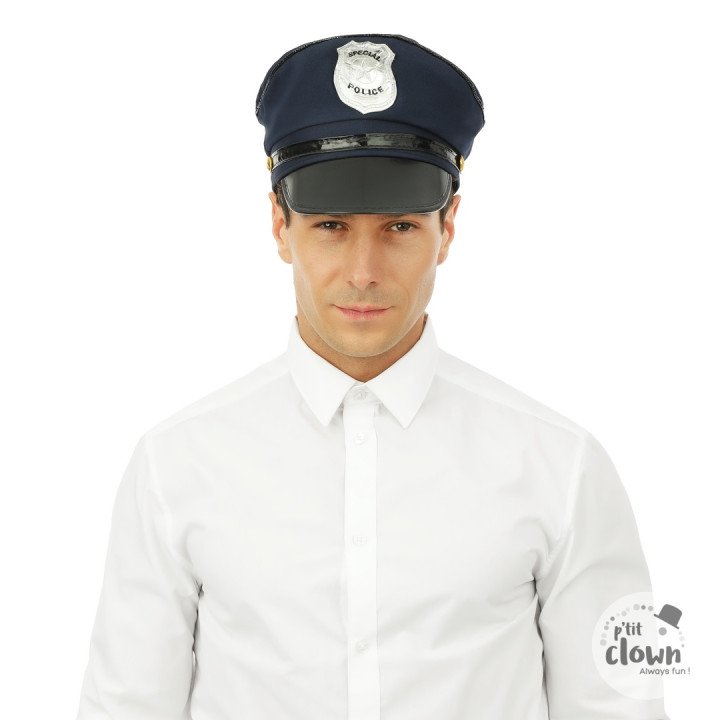 Policininko kepurė -šventinis aksesuaras policijos tema pigu