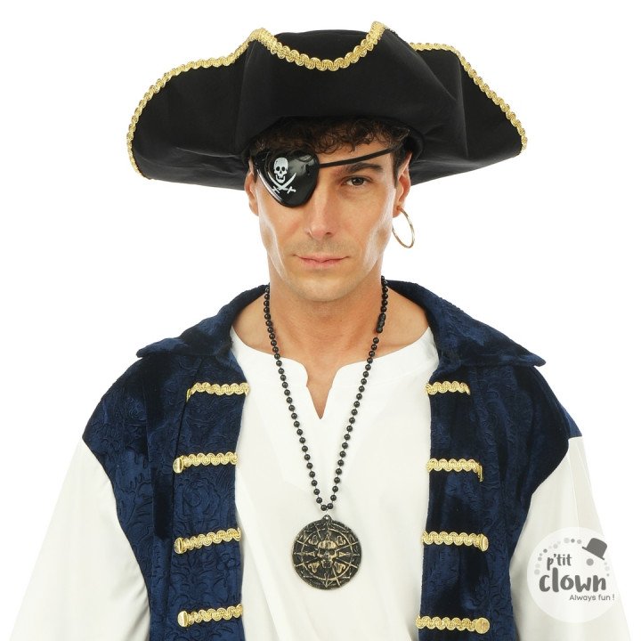 Pirato akies raištis su auskaru piratų teminiams vakarėliams