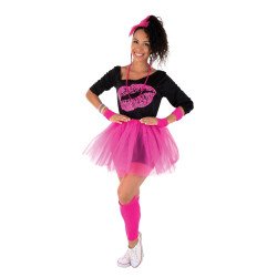 Tutu 80-ųjų kostiumas rožinis suaugusiam - disko vakarėliams