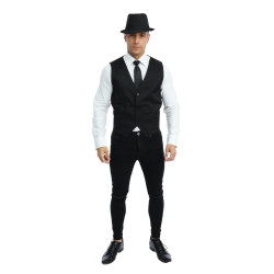 Liemenė juoda vyriška S/M - retro tema ar mafijos vakarėliui