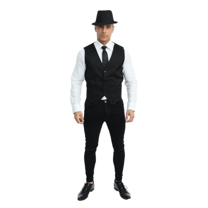 Liemenė juoda vyriška L/XL retro tema ar mafijos vakarėliui