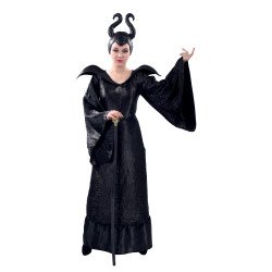 Maleficient karalienės kostiumas S/M suknelė galvos ir kaukė