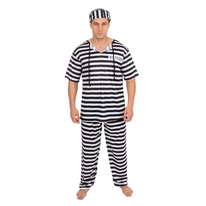 Kalinio kostiumas juoda-balta L/XL su kepure - bernvakariui