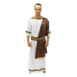 Graiko senovės kostiumas su draperija diržu karūna L/XL pigu