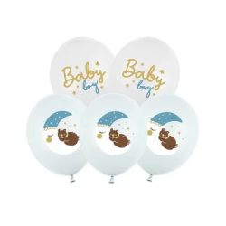 Balionų rinkinys "Baby boy" 30cm 6vnt berniuko laukimui pigu