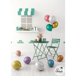 Balionai 30 cm spalvoti blizgūs 10 vnt gimtadieniui šventėms