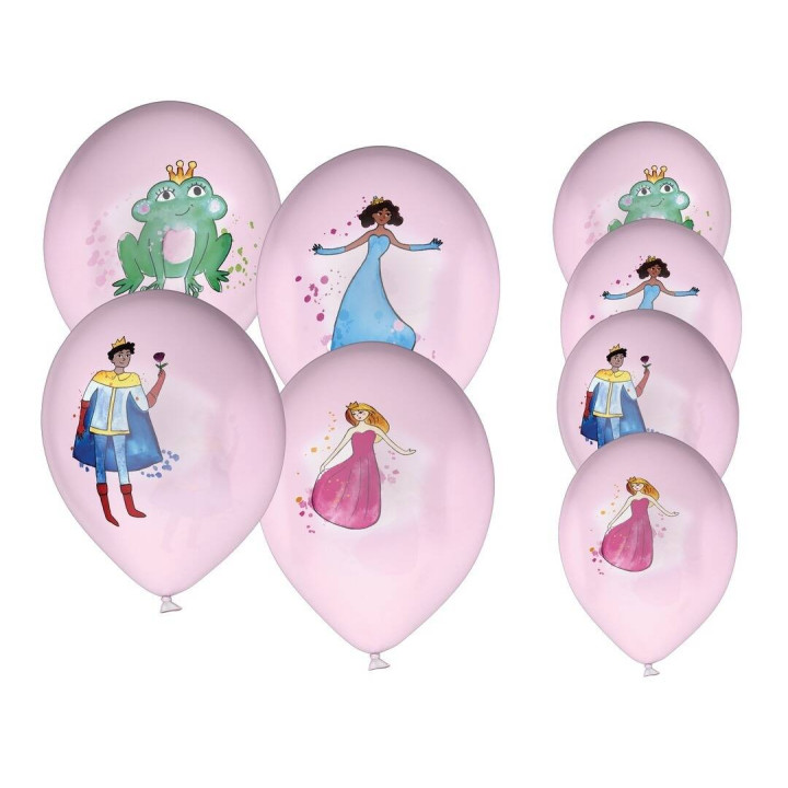 Balionai „Princesės“ 30 cm – 8 vnt. | Rožiniai