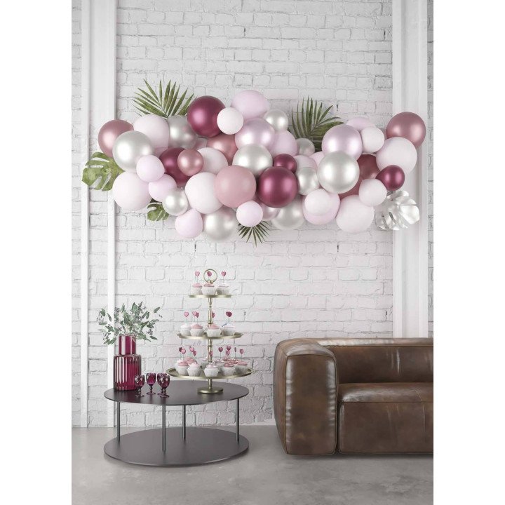 Balionų dekoravimo rinkinys "Pink" puikiai kurti girliandas