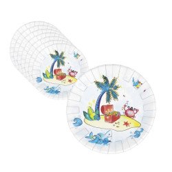 Lėkštutės vienkartinės popierinės "Piratai" 23 cm 8 vnt pigu