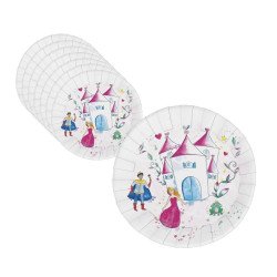 Lėkštutės vienkartinės popierinės "Princesės" 23cm 8vnt pigu